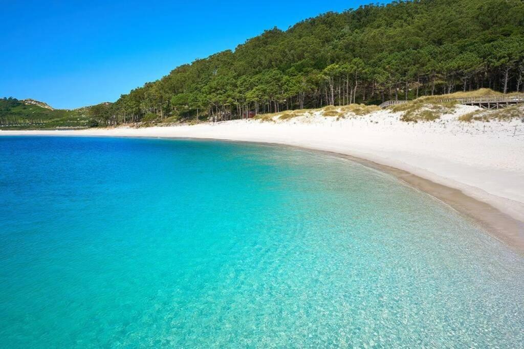 Ferienwohnung Primera Linea De Playa Rias Baixas, Moaña Exterior foto