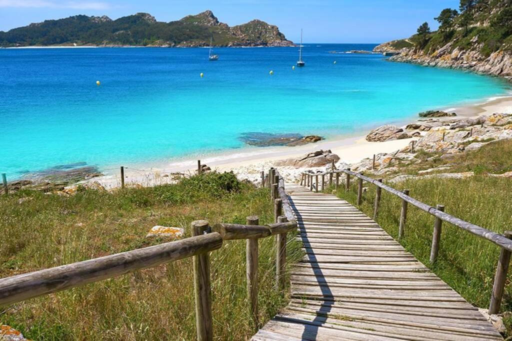 Ferienwohnung Primera Linea De Playa Rias Baixas, Moaña Exterior foto