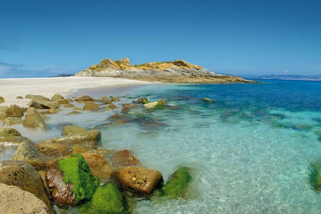 Ferienwohnung Primera Linea De Playa Rias Baixas, Moaña Exterior foto