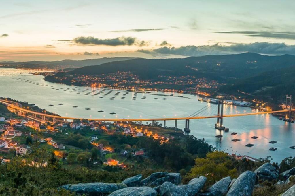 Ferienwohnung Primera Linea De Playa Rias Baixas, Moaña Exterior foto